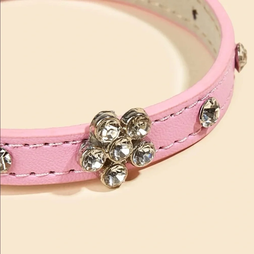 Rhinestone Decor Pet Collar 🐈